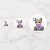 Confettis Cute Kitty Chat et Papillon (Derrière)