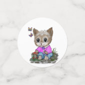 Confettis Cute Kitty Chat et Papillon (Petit recto)
