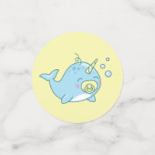 Confettis Cute Narwhal Baby shower Kawaii (Petit recto)