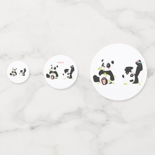 Confettis Cute pandas (Devant)