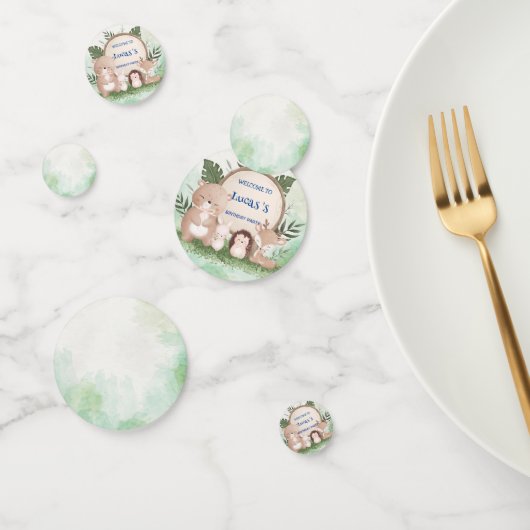 Confettis Cute porcupine Ours anniversaire jungle fête d'ann (Groupe)