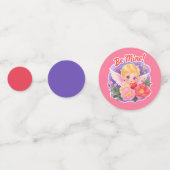 Confettis Cute Valentine's Day Cupid with "Be Mine" (Derrière)