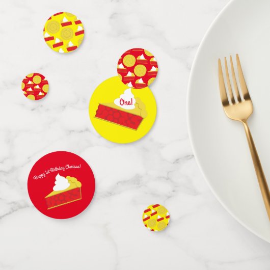 Confettis Cutie Pie Cherry 1er Anniversaire Thème de fête (Groupe)