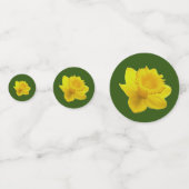 Confettis Daffodique de printemps jaune - Mariage (Derrière)