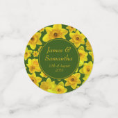 Confettis Daffodique de printemps jaune - Mariage (Petit recto)