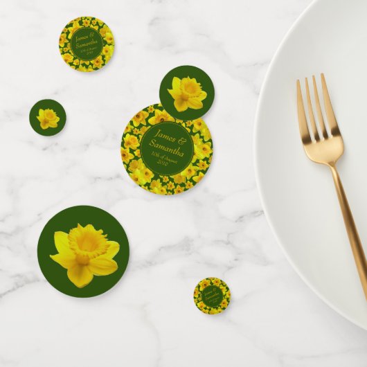Confettis Daffodique de printemps jaune - Mariage (Groupe)