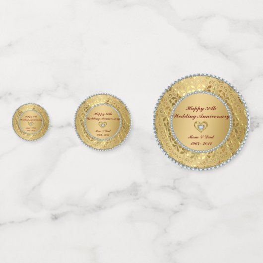 Confettis Damas Et Diamants D'Or (Derrière)