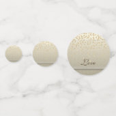 Confettis Damassé élégant ,Diamants dorés ,Nom-amour (Derrière)