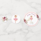 Confettis Danseur Ballerina| Ballet Floral Rose Anniversaire (Devant)