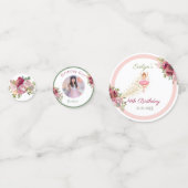 Confettis Danseur Ballerina| Ballet Floral Rose Anniversaire (Derrière)