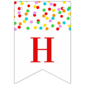 Confettis d'arc-en-ciel de bannière de joyeux (Deuxième drapeau)