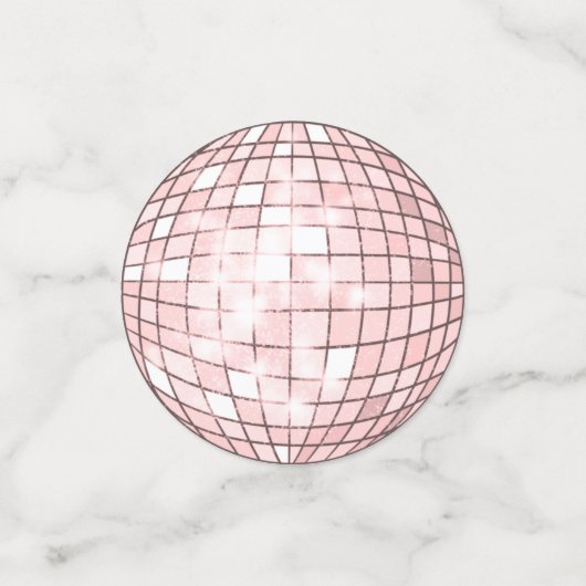 Confettis de boule de disco argent et rose (Petit recto)