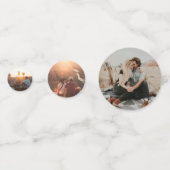 Confettis de carte de douche de mariée de voyage e (Derrière)