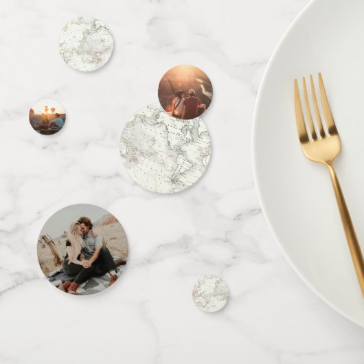 Confettis de carte de douche de mariée de voyage e (Groupe)