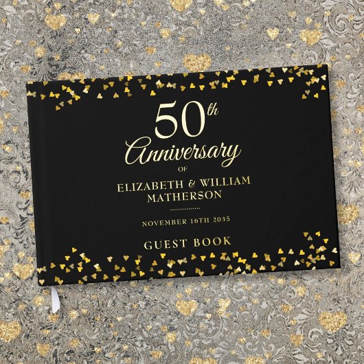 Confettis de coeurs dorés pour les 50 ans de maria