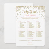 Confettis de Fête | Cartes Qu'y a-t-il dans votre (Devant / Derrière)