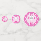 Confettis de fête de baptême rose pour filles (Devant)