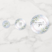 Confettis de Fête de Mariage à l'Aquarelle avec Fe (Derrière)