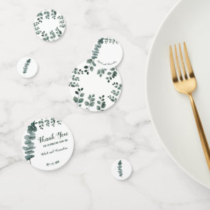 Confettis de Fête de Mariage de Mariée au Eucalypt