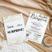 Confettis de Fête Double Célébration Invitation Fa