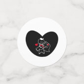 Confettis de fête prénuptiale pour jeunes mariés (Petit recto)