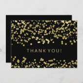 Confettis de feuille d'or de note de Merci de (Devant / Derrière)