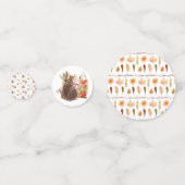 Confettis de forêt | Fête de hérissons Boho (Devant)