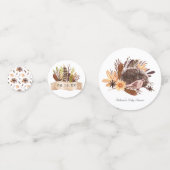 Confettis de forêt | Fête de hérissons Boho (Derrière)