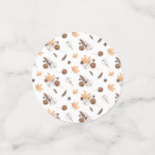 Confettis de forêt | Fête de hérissons Boho (Petit recto)