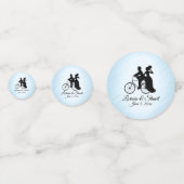 Confettis de mariage bleus de vélo personnalisés (Devant)