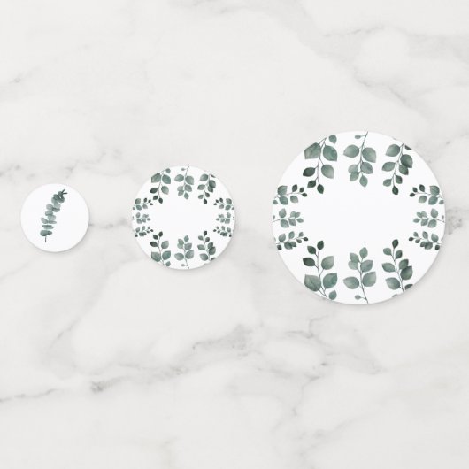 Confettis de mariage de verdure d'eucalyptus (Devant)