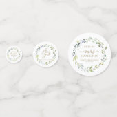 Confettis de mariage de verdure moderne d'eucalypt (Devant)