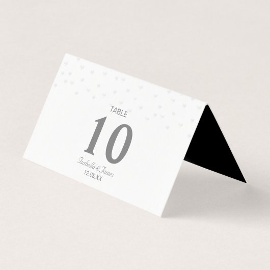 Confettis de perles chic sur un mariage noir et bl (Front)