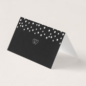 Confettis de perles chic sur un mariage noir et bl (Back)