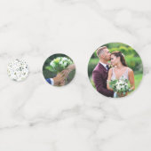 Confettis de réception de mariage avec plantes et  (Derrière)