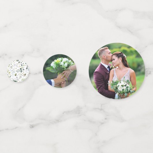 Confettis de réception de mariage Herbes et Verdur (Derrière)