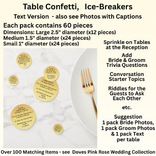 Confettis de table 60 pièces - Ajouter du texte, d