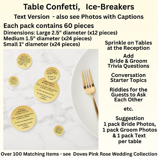 Confettis de table 60 pièces - Ajouter du texte, d
