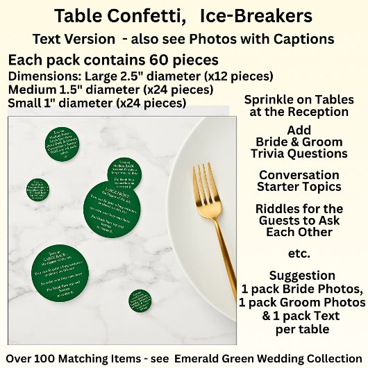 Confettis de table 60 pièces - Ajouter du texte, d