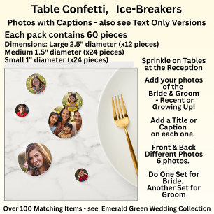 Confettis de table 60 pièces - Ajoutez vos photos