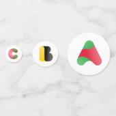 Confettis de table alphabets ABC (Devant)