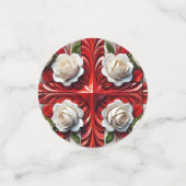 Confettis de table avec motif Roses anglaises (Petit recto)