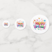 Confettis de table d'anniversaire (Derrière)