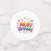 Confettis de table d'anniversaire (Petit recto)