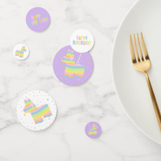 Confettis de table d'anniversaire Pinata pastel