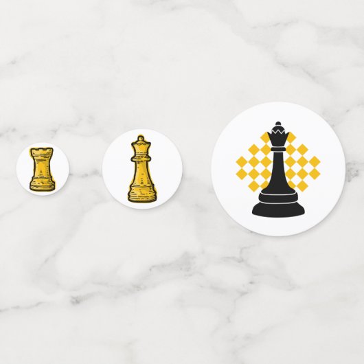 Confettis de Table de Jeu d'Échecs Pièces (Derrière)