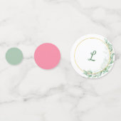 Confettis de table de mariage à l'eucalyptus (Devant)