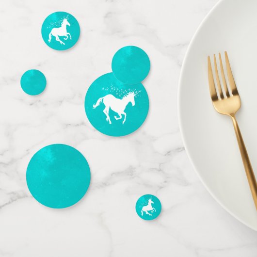 Confettis de table de mariage Licorne Turquoise (Groupe)