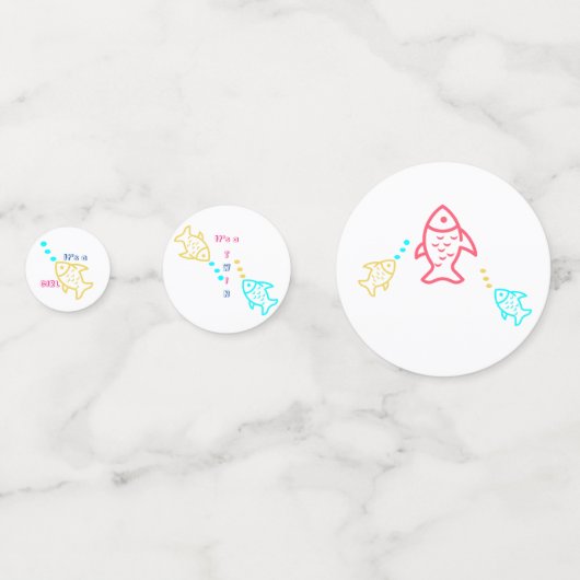 Confettis de table de poisson (Derrière)