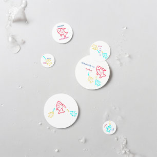 Confettis de table de poissons
